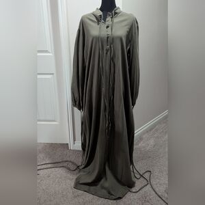 Elegant Olive Green Maxi Dress